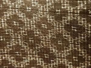 アンティーク　斜め格子模様織り出し本場泥大島紬着物